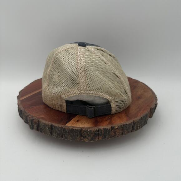 Jackson Hole Wyoming Trucker Baseball Strap Hat Gray Mesh One Size Teton VGUC - Picture 3 of 5